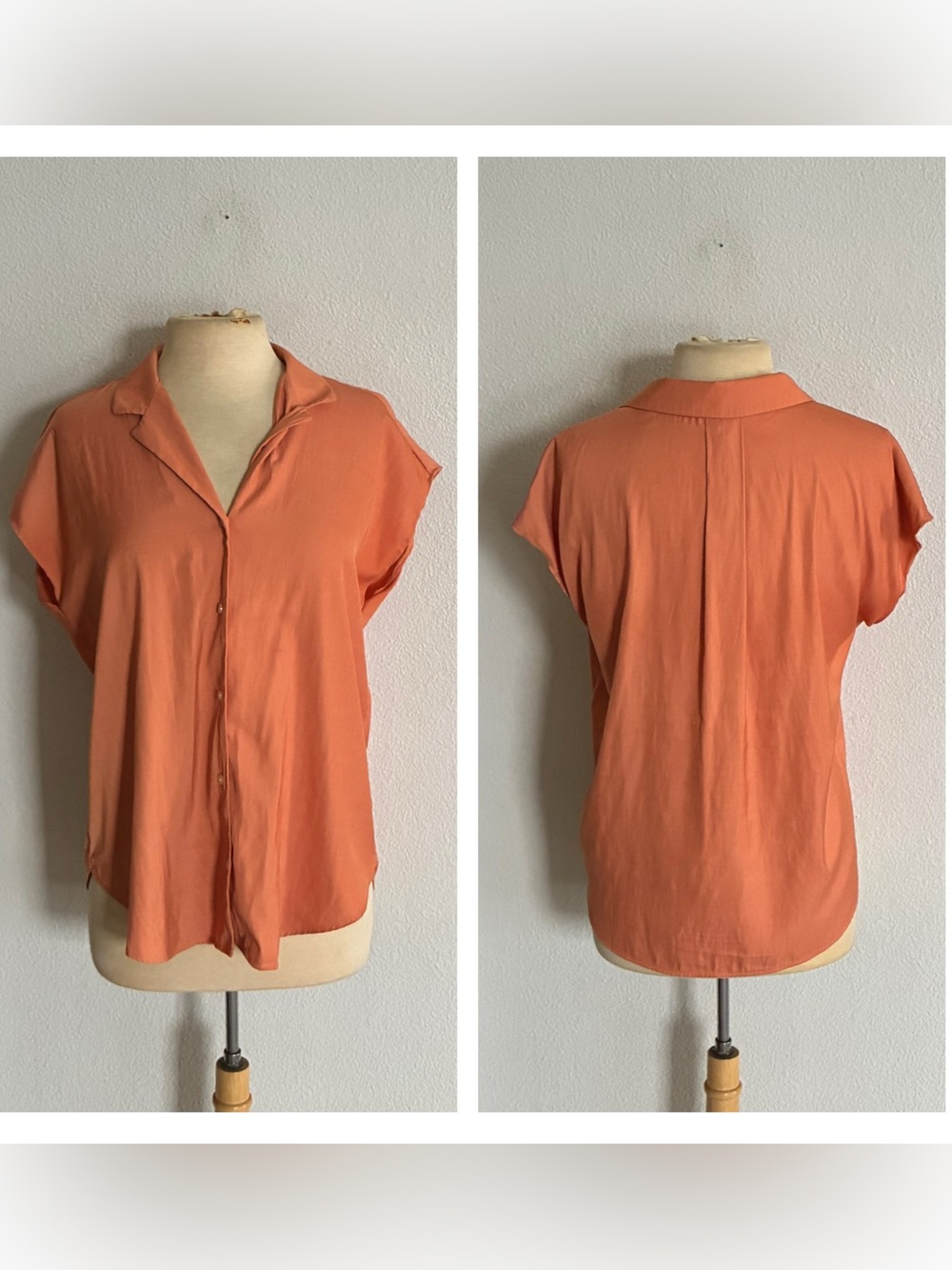 Philosophy sleeveless button down blouse